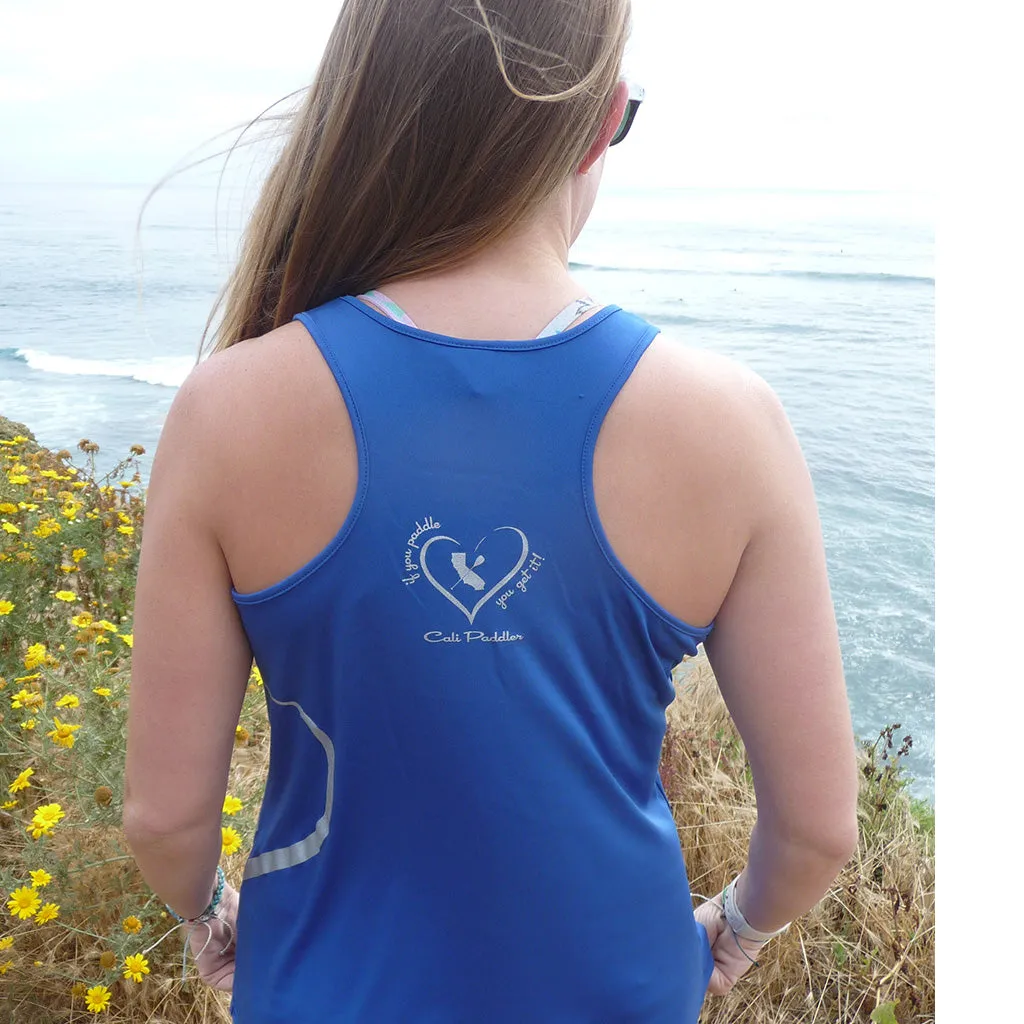 "iHeart Cali Paddler" Racerback Womens Jersey