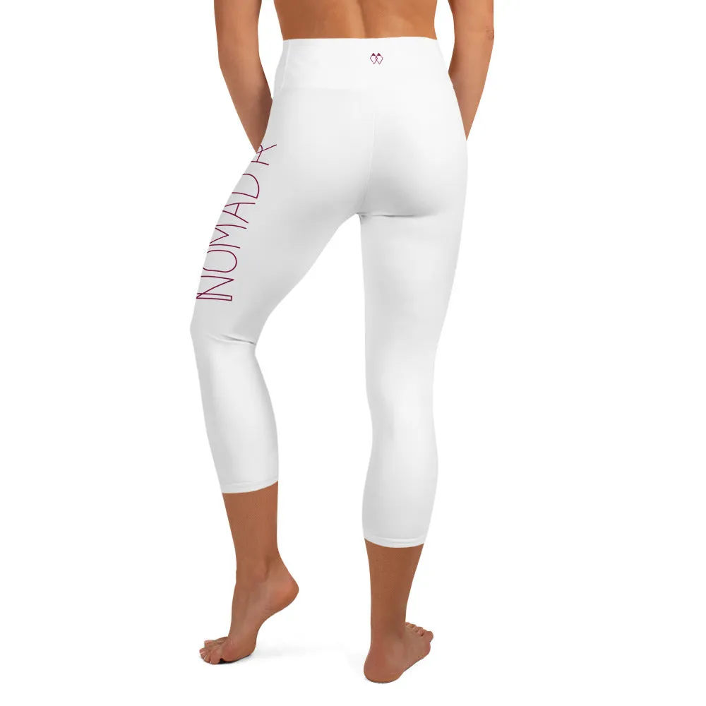"Nomad'r- BURGUNDY" Yoga Capri Leggings