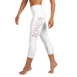 "Nomad'r- BURGUNDY" Yoga Capri Leggings
