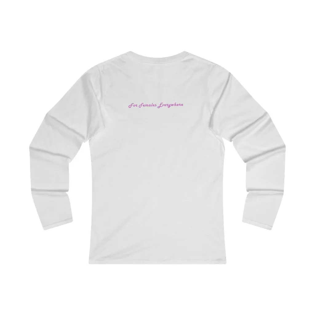 "Women to the Power of Infinity" global design - Fitted Long Sleeve Tee