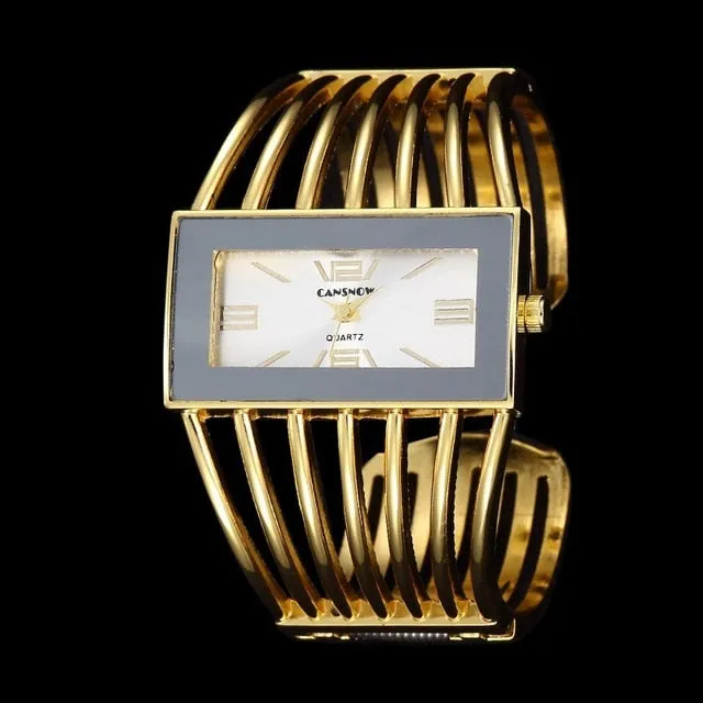 Rectangular Women's Bracelet Wristwatch