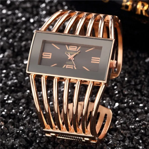 Rectangular Women's Bracelet Wristwatch