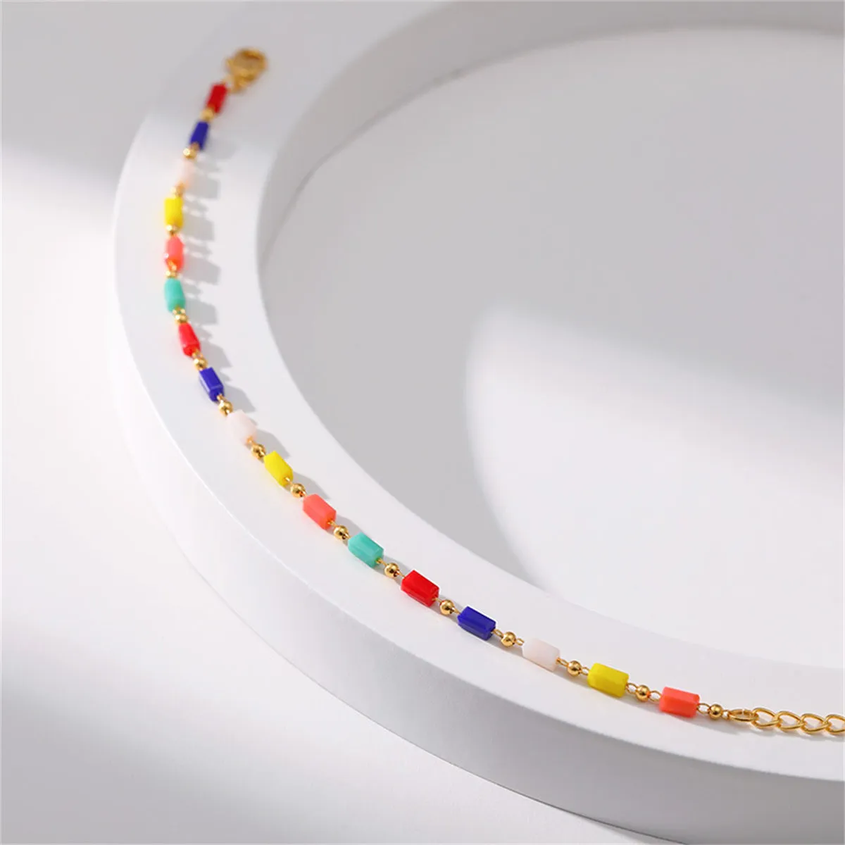 Red & Blue Beaded Bracelet