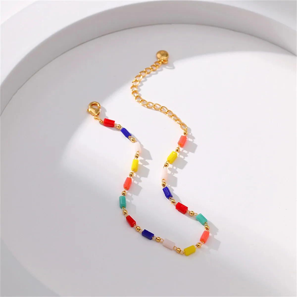 Red & Blue Beaded Bracelet