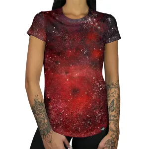 Red Galaxy Craters Women's Tee