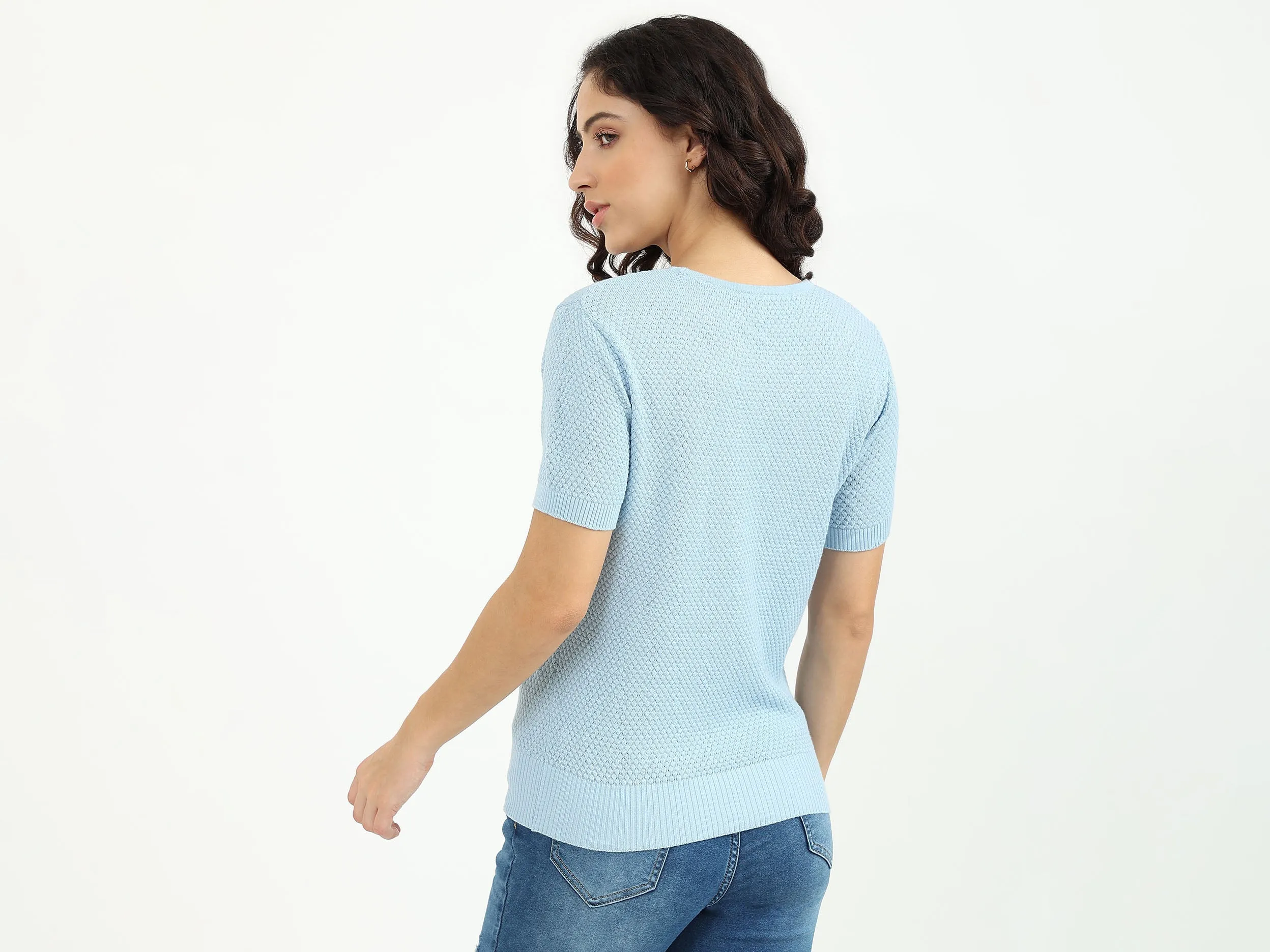 Relaxed Fit Polo Neck Handwritten T-Shirt