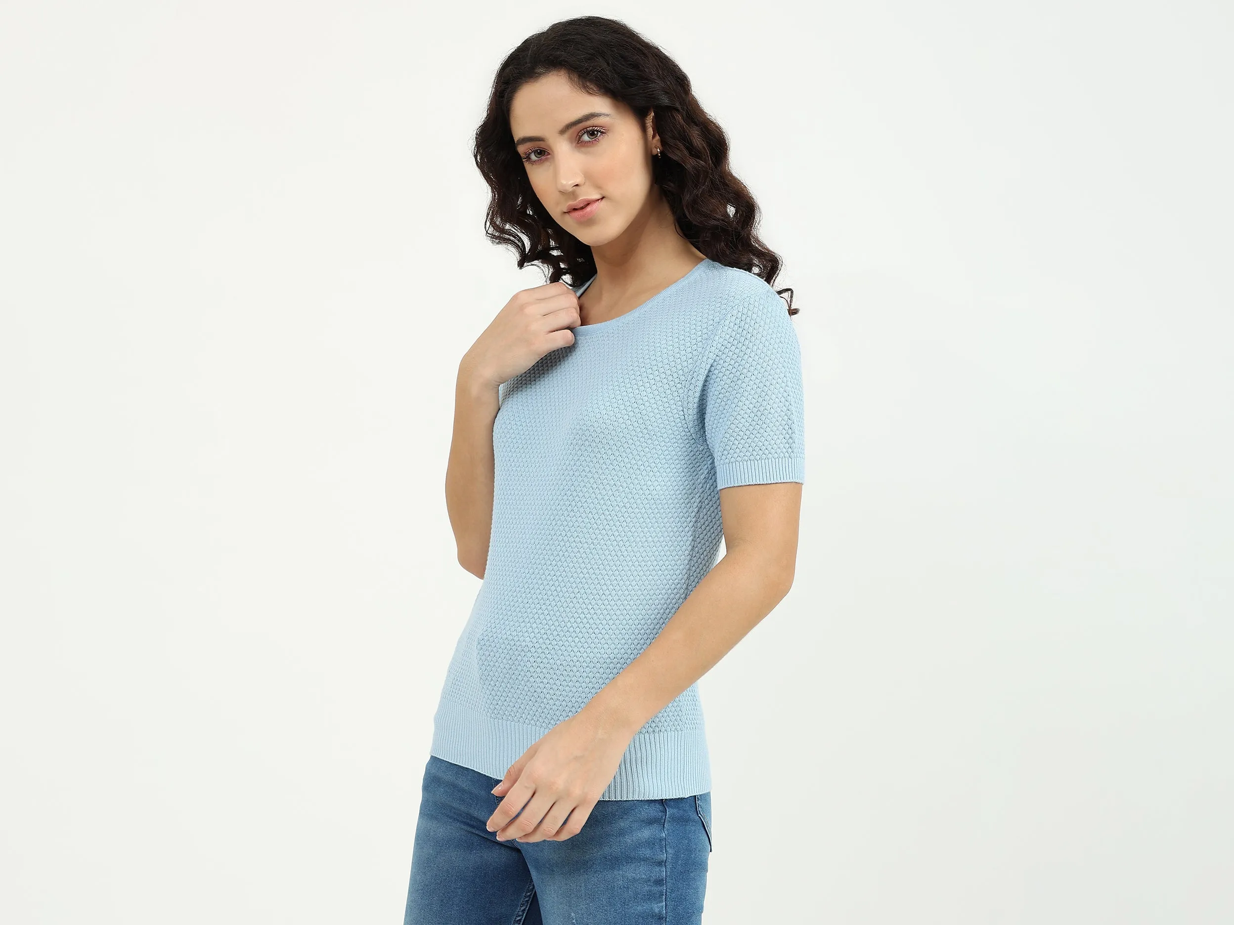 Relaxed Fit Polo Neck Handwritten T-Shirt