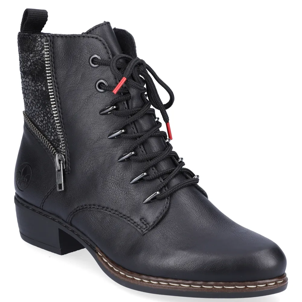 Rieker Y0800-00 (Laura) Black Boots