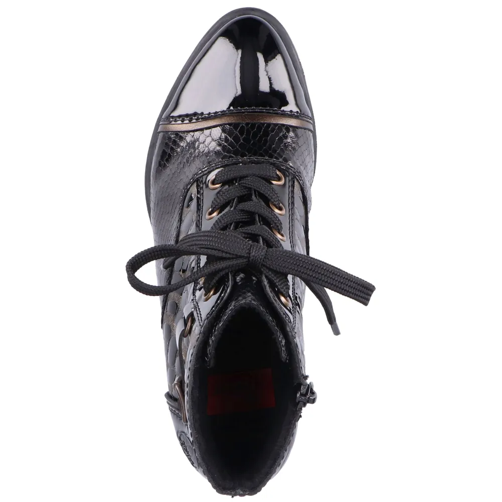 Rieker Y2032-00 (Lando) Black Patent Boots