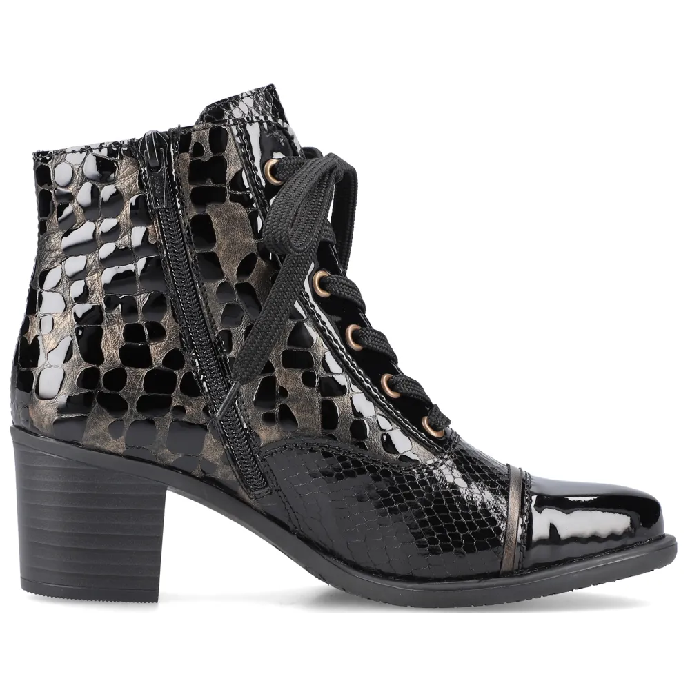 Rieker Y2032-00 (Lando) Black Patent Boots