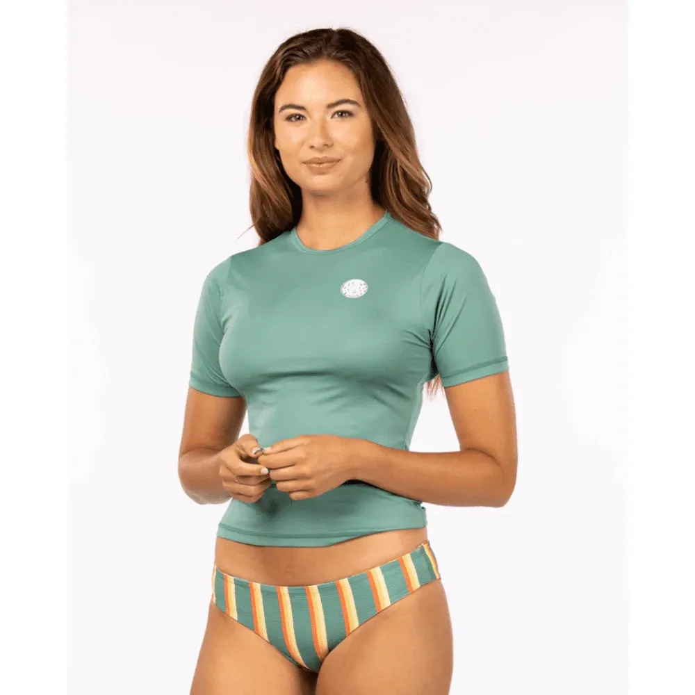 RIP CURL WHITEWASH LOOSE FIT UPF S/S TEAL
