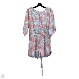 Romper By Clothes Mentor In Orange & White, Size: L