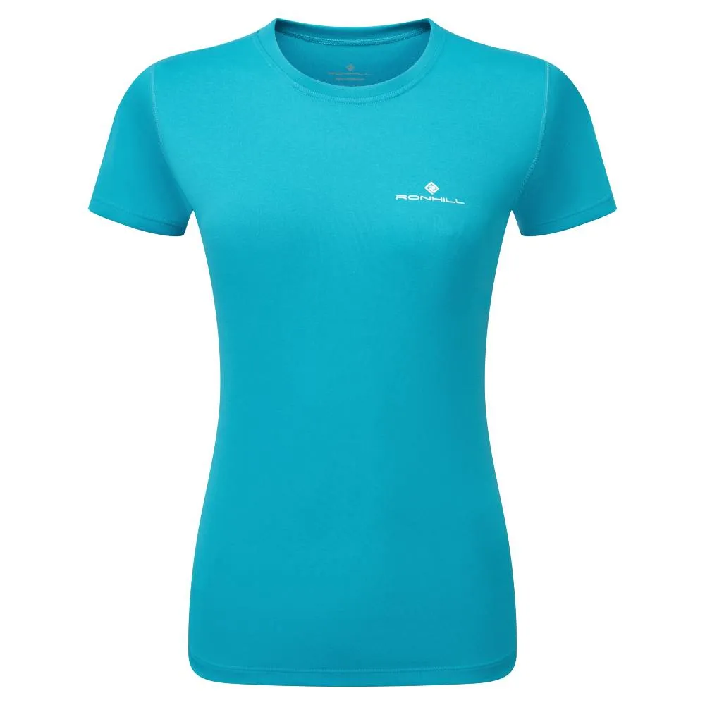 Ronhill Core Short Sleeve Tee (Womens) - Azure/Bright White