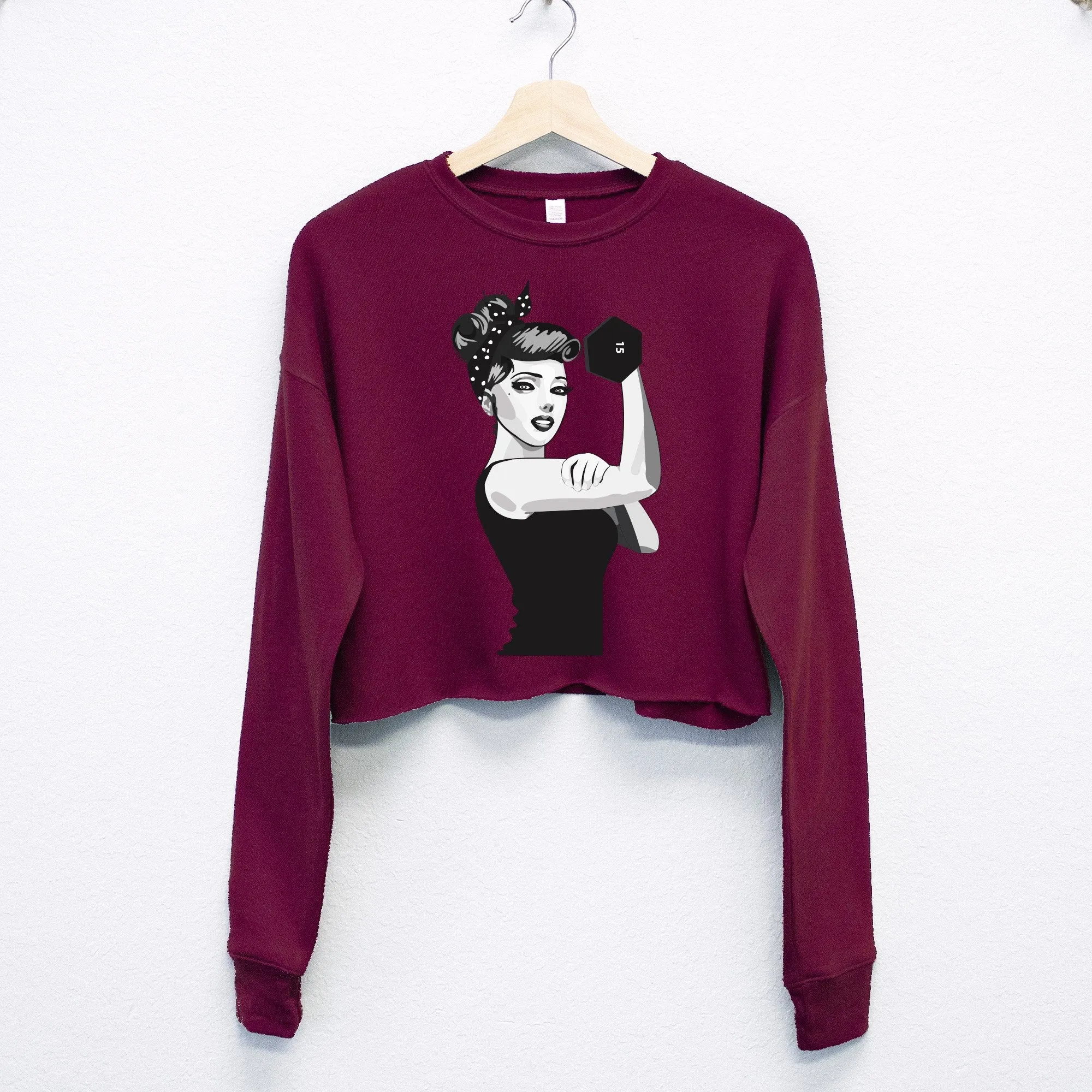 Rosie the Riveter Cropped Soft Sweater
