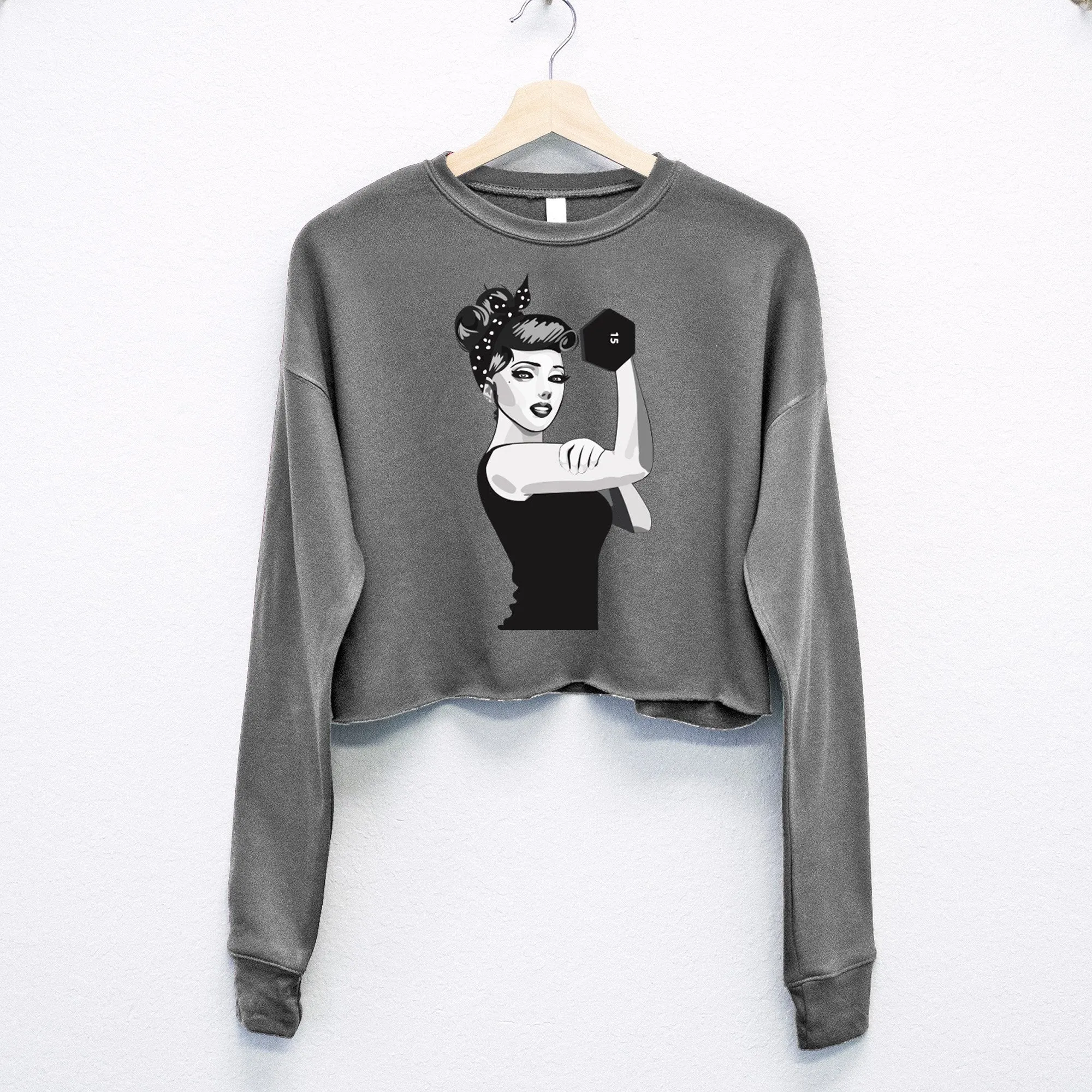 Rosie the Riveter Cropped Soft Sweater