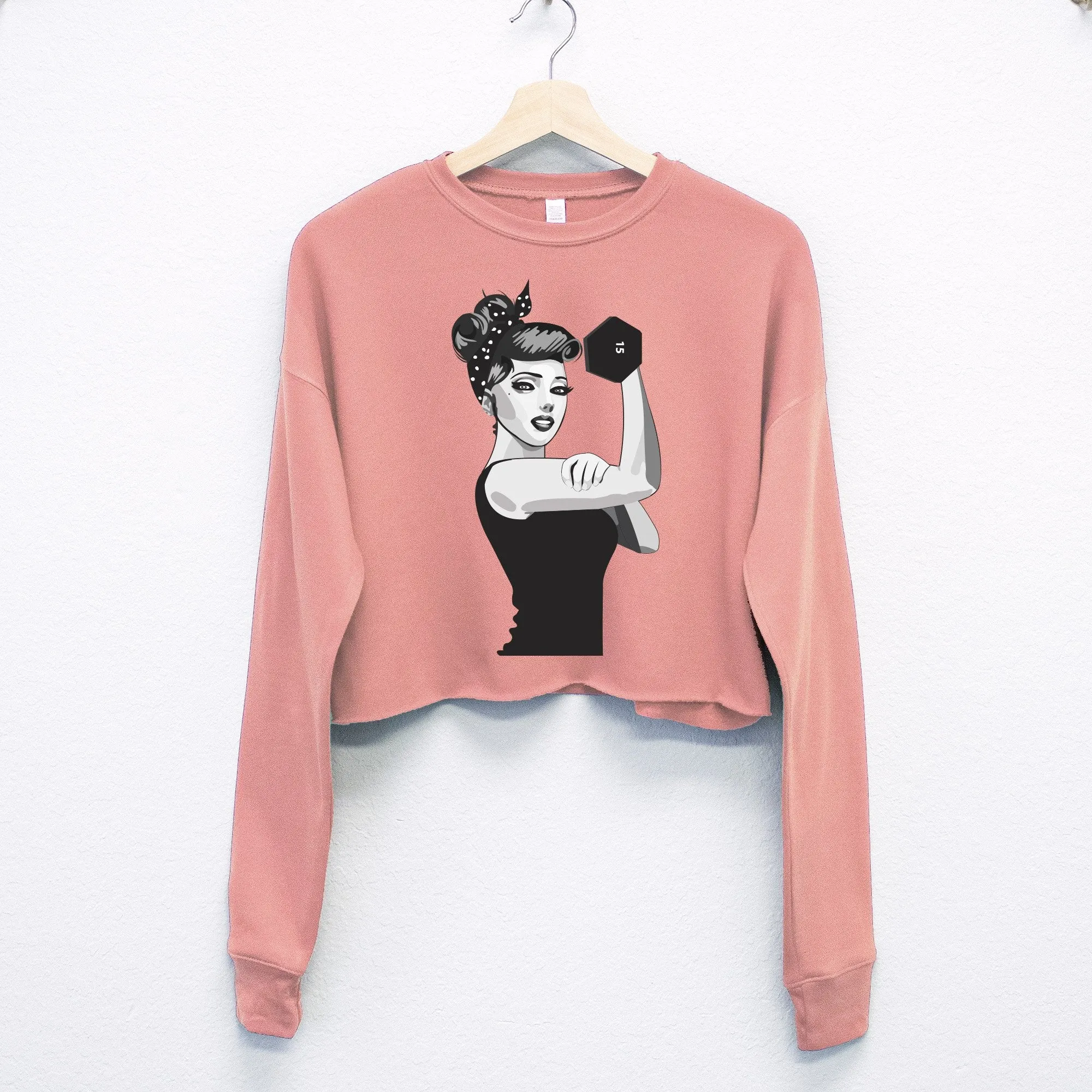 Rosie the Riveter Cropped Soft Sweater