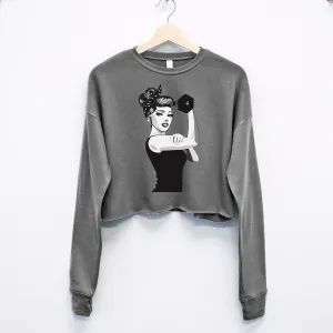 Rosie the Riveter Cropped Soft Sweater