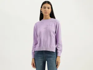 Round Neck Textured Sweatshirts