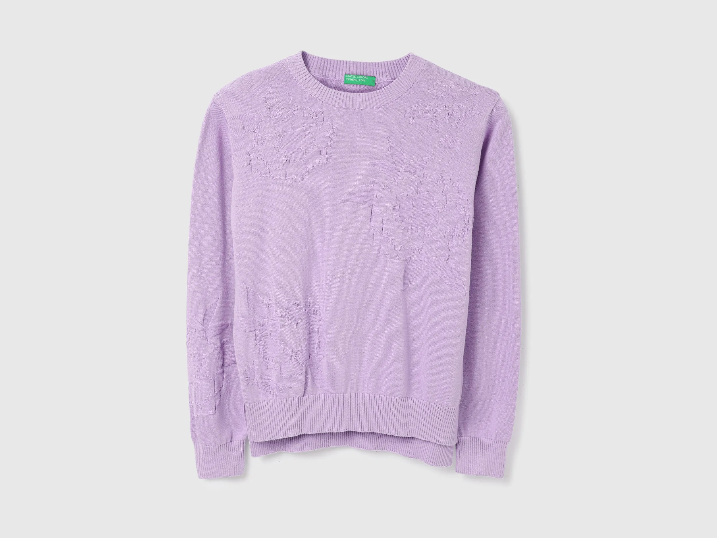 Round Neck Textured Sweatshirts