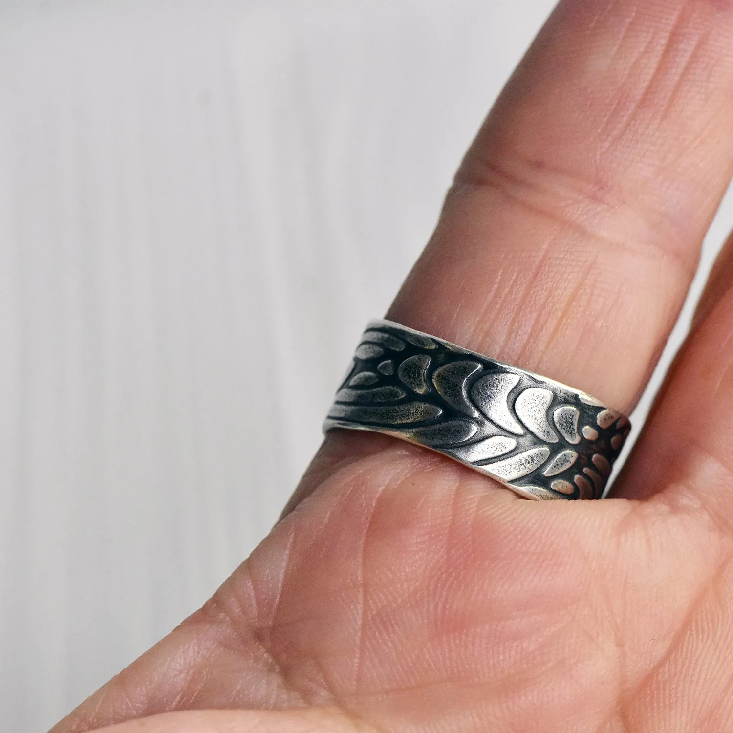 Royston Ribbon Turquoise and Sterling Silver Ring - U.S. Size 10