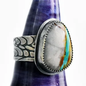 Royston Ribbon Turquoise and Sterling Silver Ring - U.S. Size 10