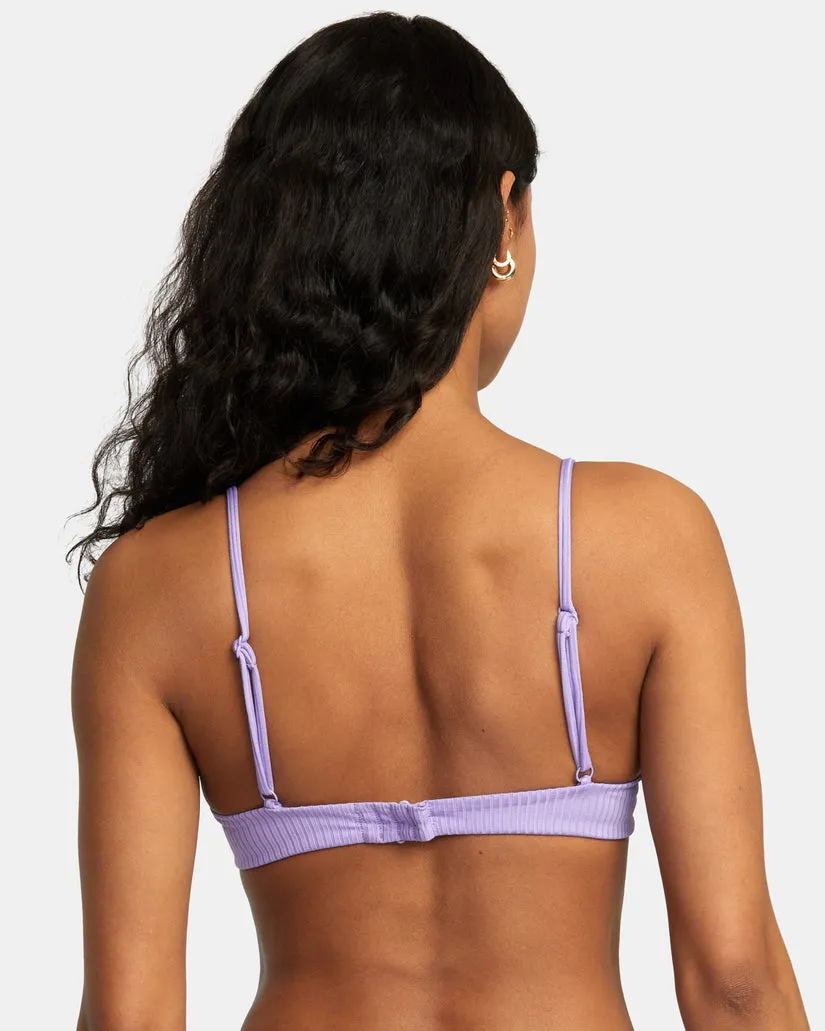 RVCA Womens Second Life Invert V Wire Bra Bikini Top