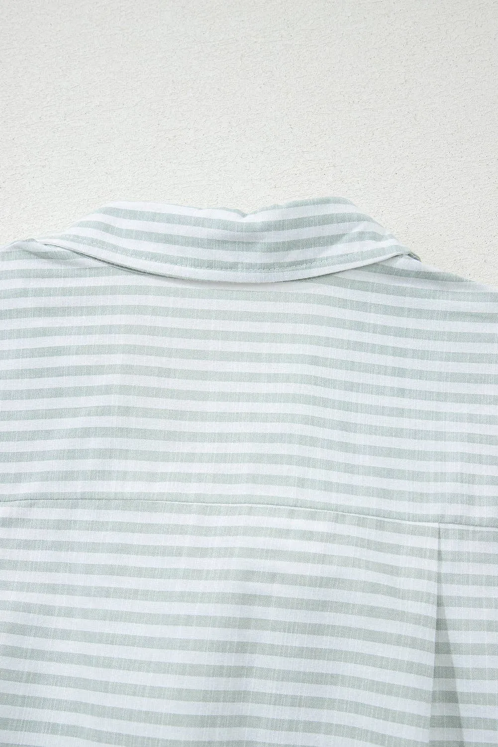 Sage & White Stripe Beach Cover up: White Stripe