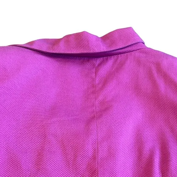 Sandro Sportswear Bold Purple Blazer Button-Down Textured Cotton Size Large
