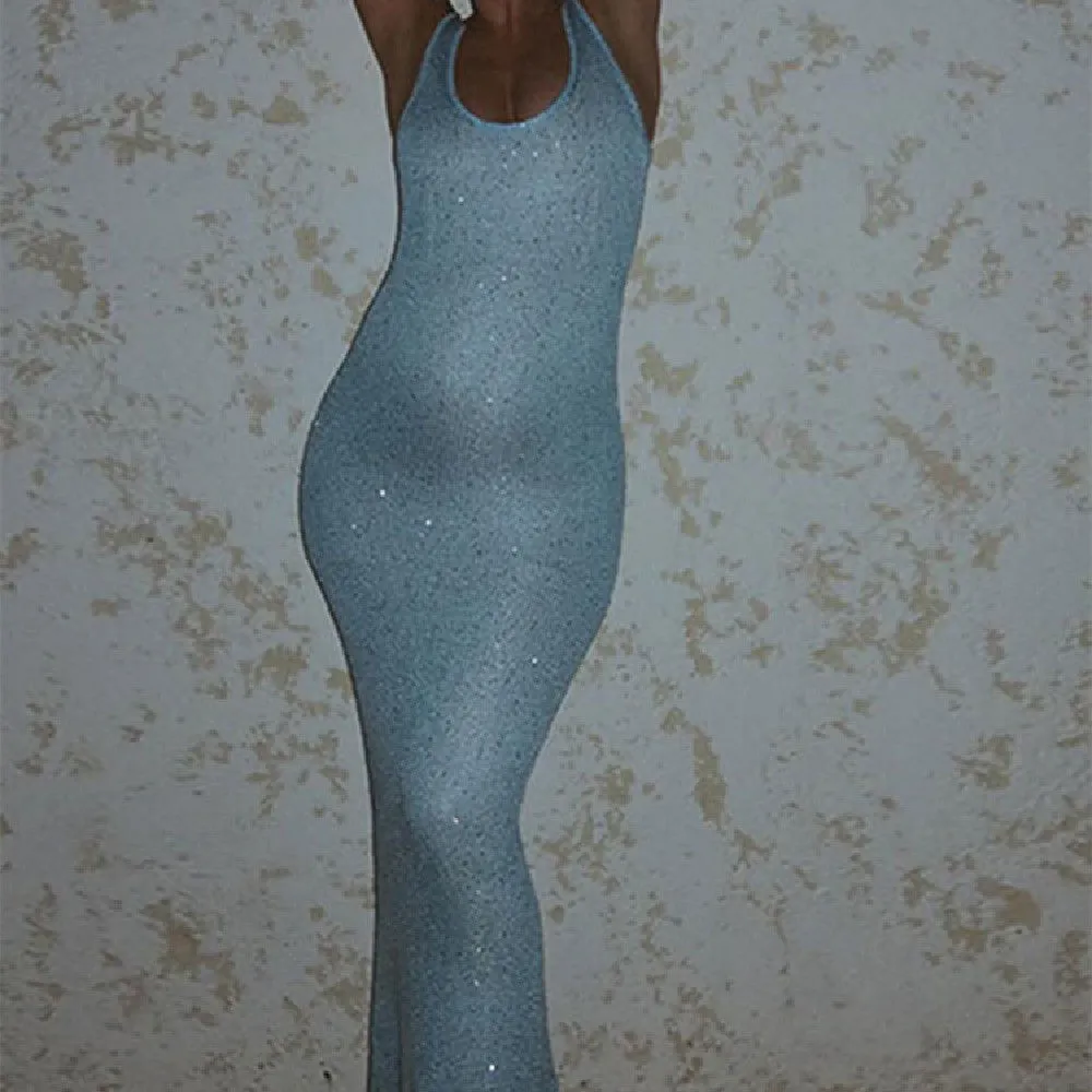 Sequin Aura™ | Sleeveless Sequin Knitted Dress | Sparkly Knit Fabric, Form-Fitting Design & Stylish Evening Wear