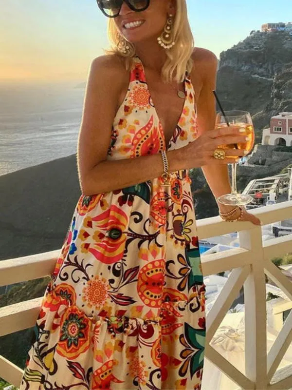Serena – Vibrant Summer Women's Halter Dress