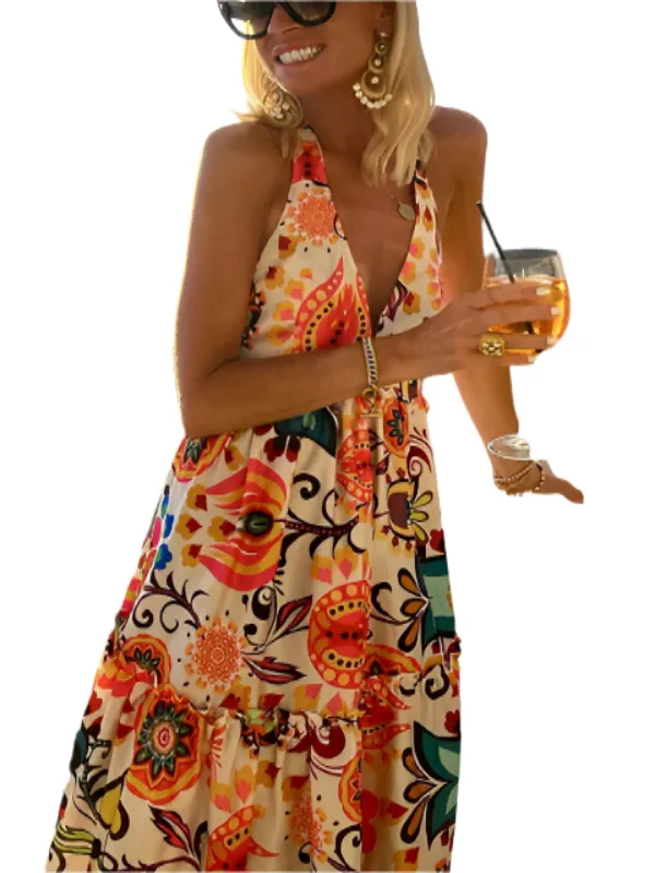 Serena – Vibrant Summer Women's Halter Dress