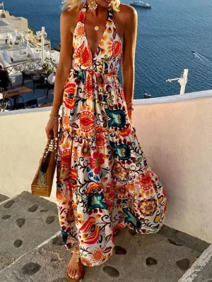 Serena – Vibrant Summer Women's Halter Dress