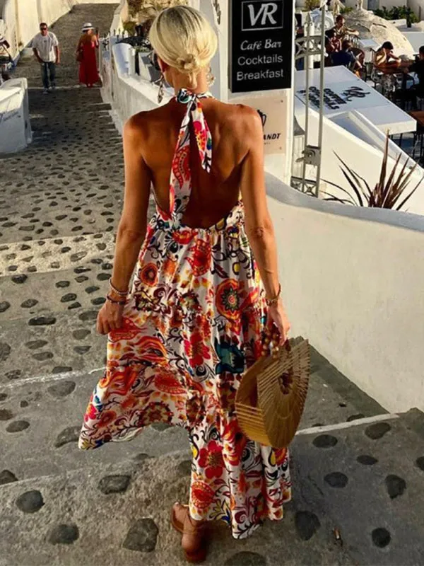 Serena – Vibrant Summer Women's Halter Dress