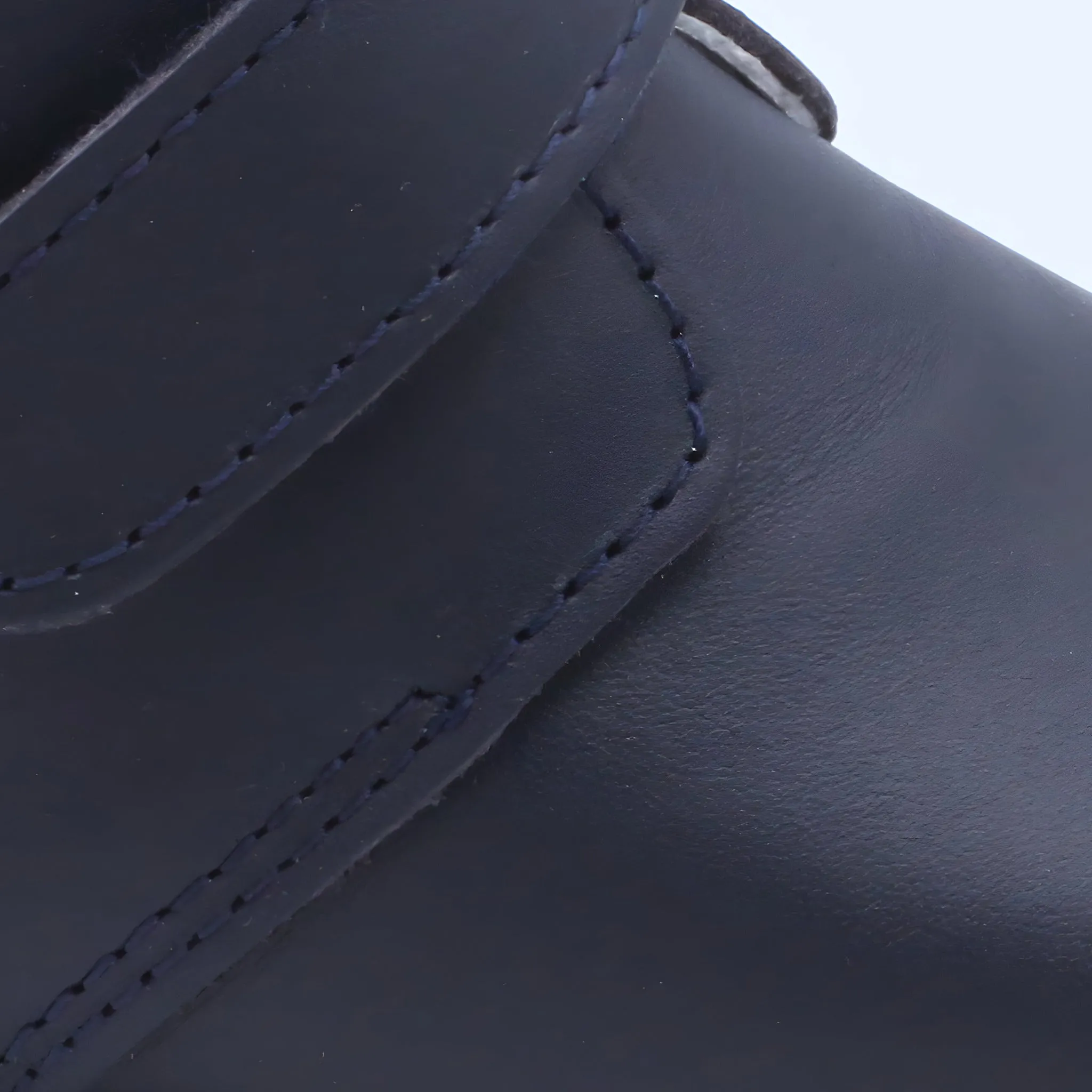'Sergio' Boys Navy Leather Velcro Boots