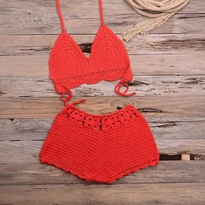 Sexy Bikinis Knitted Crochet Swimsuit