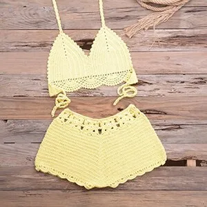 Sexy Bikinis Knitted Crochet Swimsuit