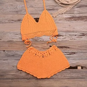 Sexy Bikinis Knitted Crochet Swimsuit