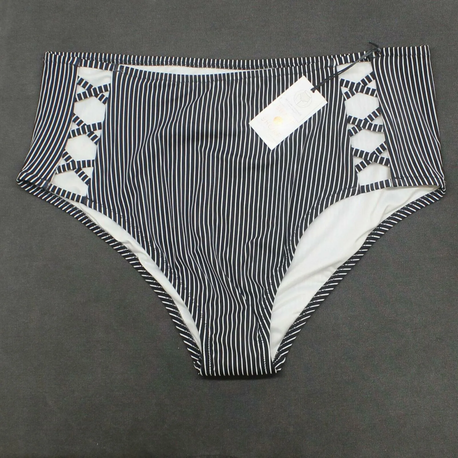 Shade & Shore Women's Caged High Waist Bikini Bottom. AFP79