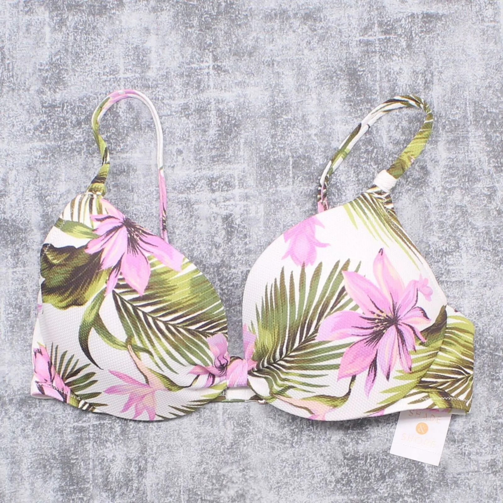 Shade & Shore Women's Lightly Lined Textured Bikini Top