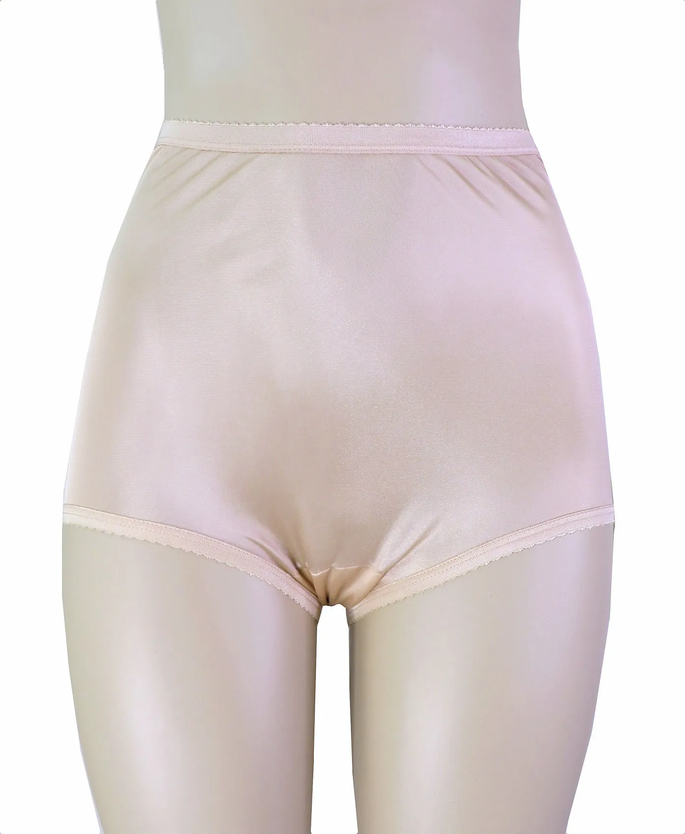 Shadowline Panties Women's Full Brief Silky Nylon Underwear 3-Pack Style 17042
