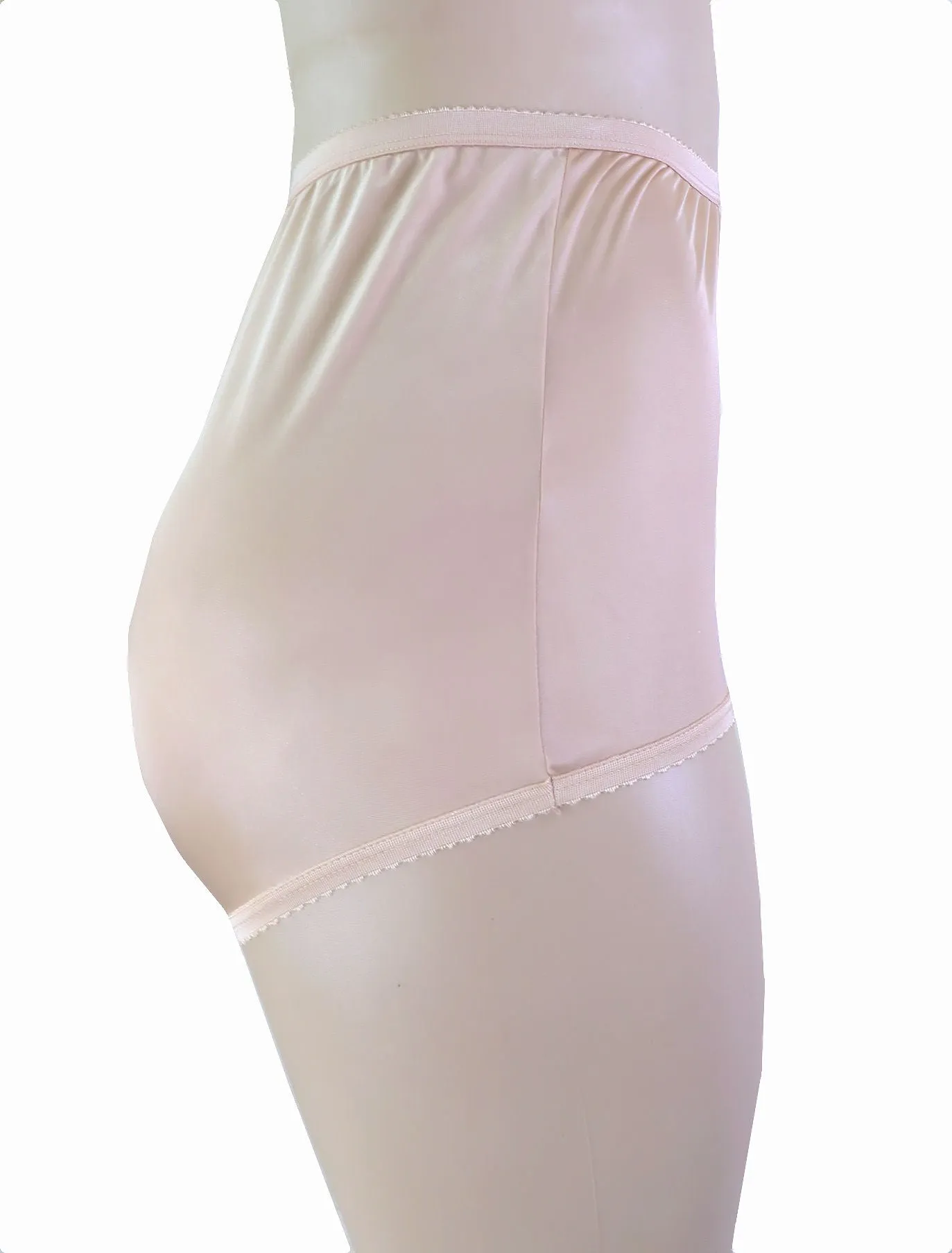 Shadowline Panties Women's Full Brief Silky Nylon Underwear 3-Pack Style 17042