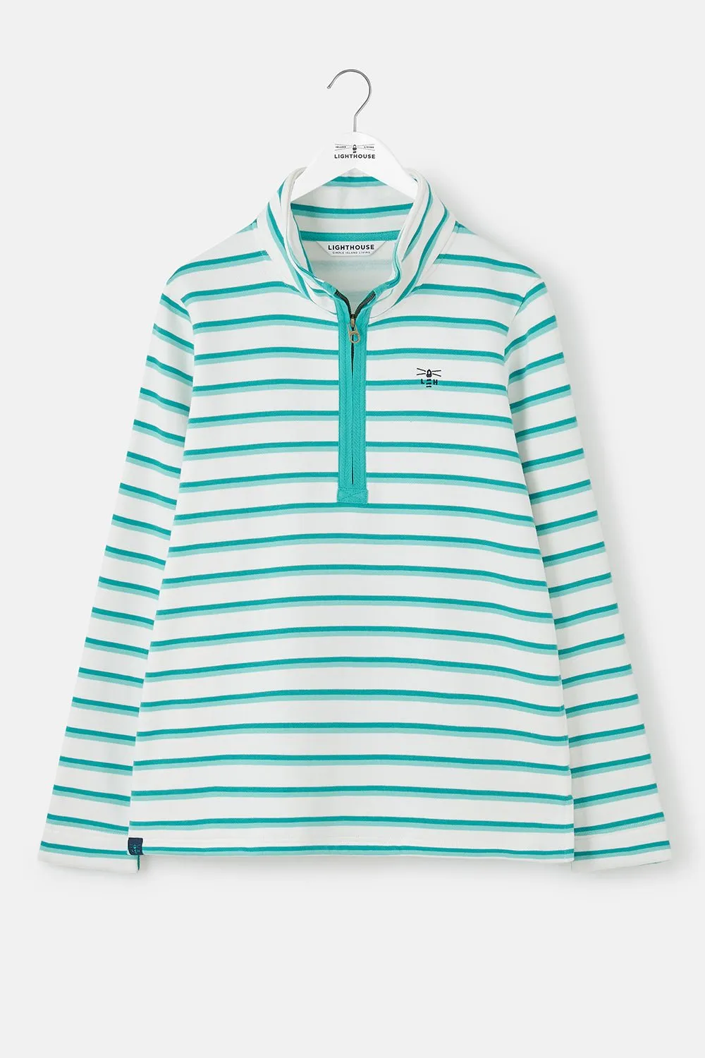 Shore Sweatshirt - Soft Teal Stripe