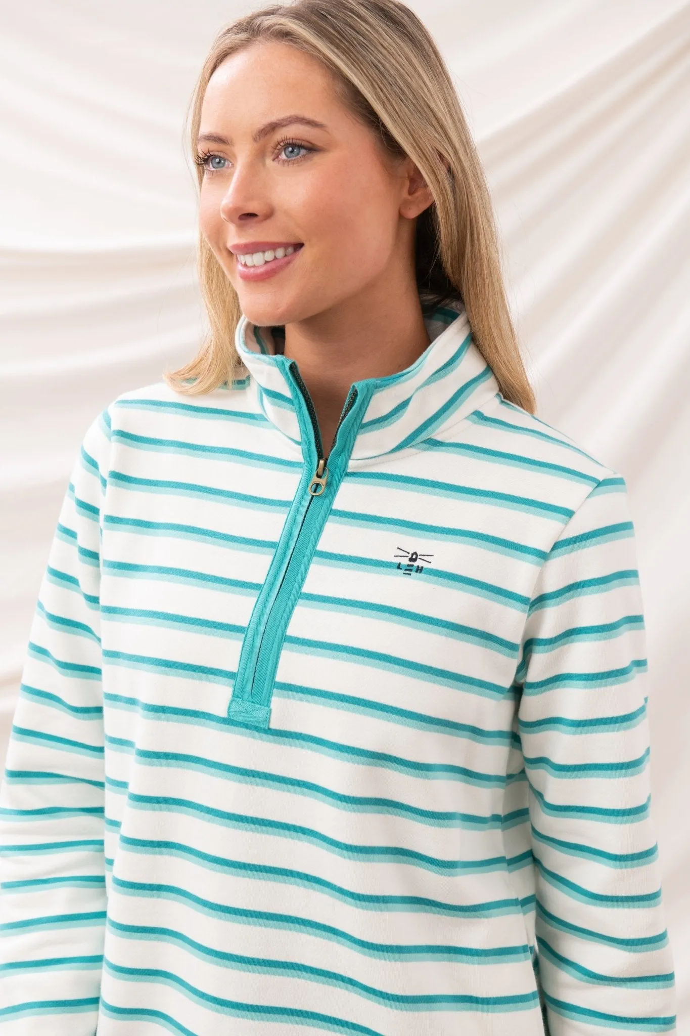 Shore Sweatshirt - Soft Teal Stripe