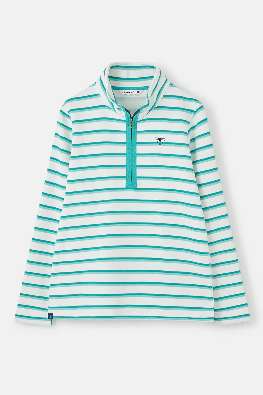 Shore Sweatshirt - Soft Teal Stripe