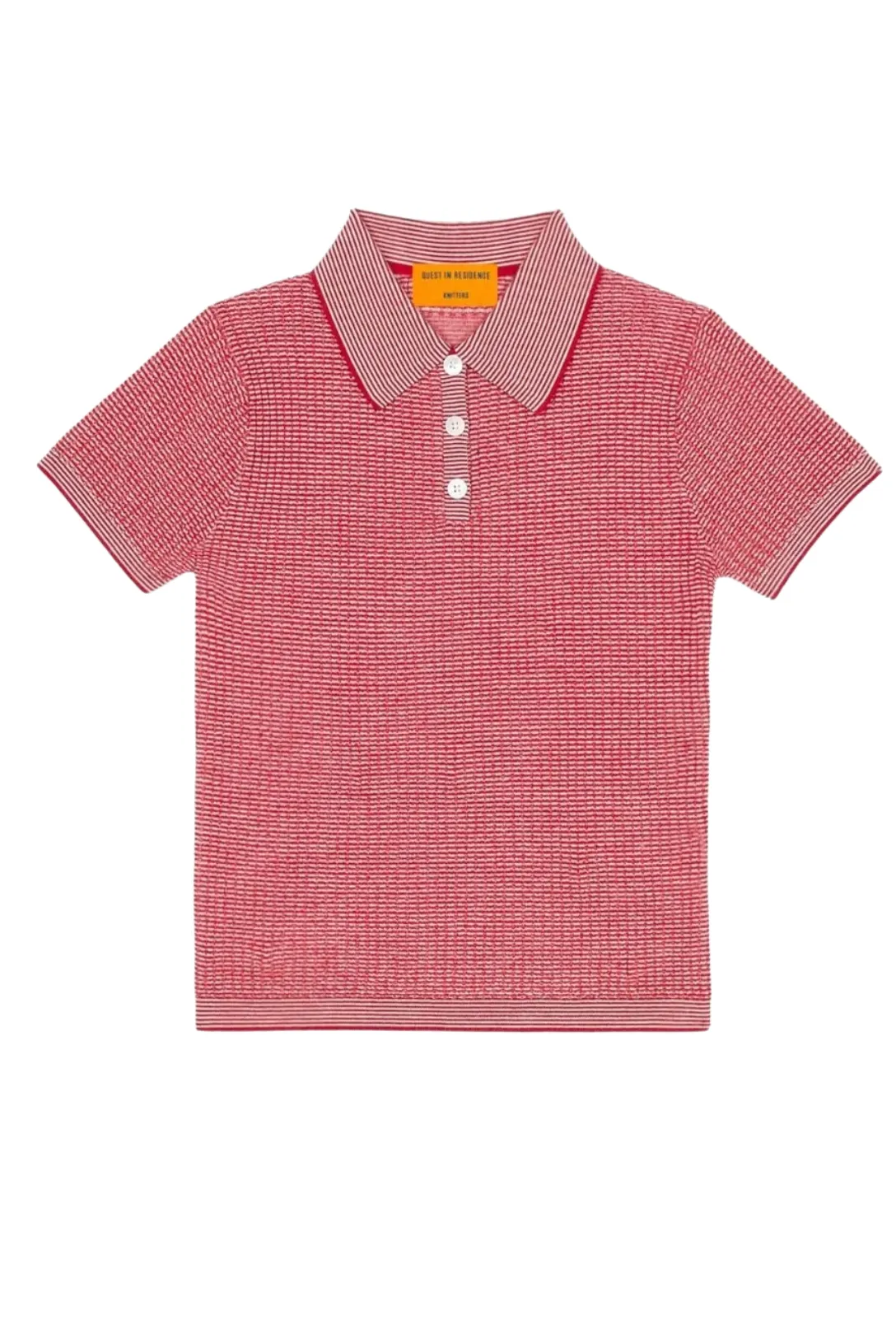 Shrunken Polo In Cashmere | True Red/Cream