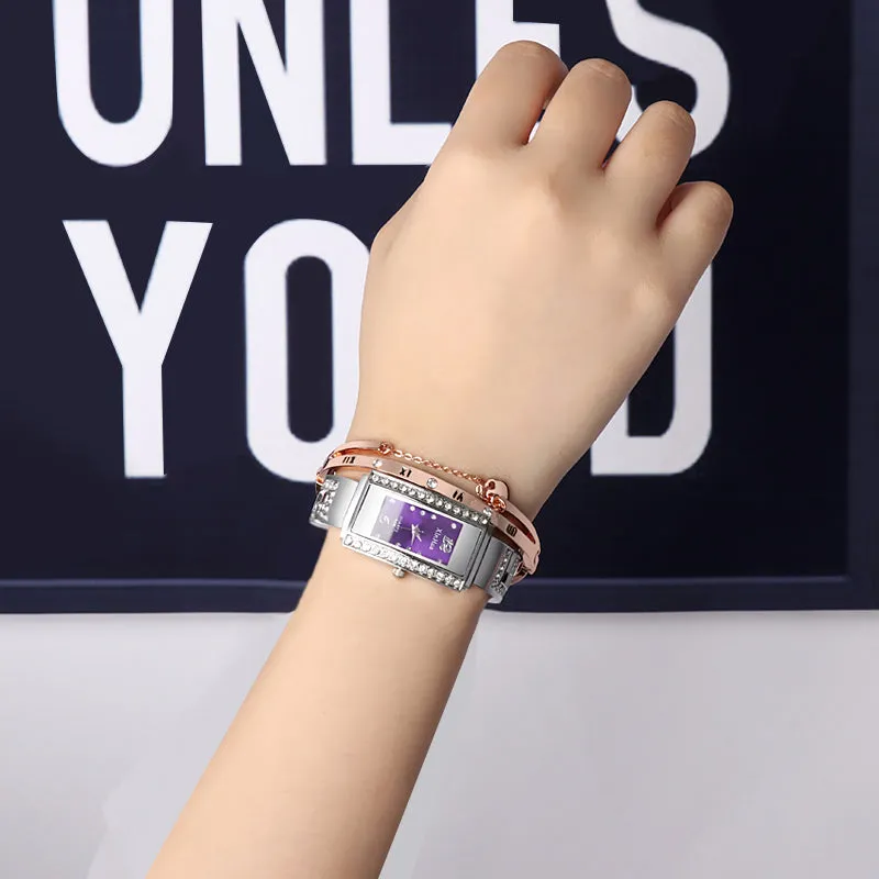 Silver Women's Bracelet Wristwatch