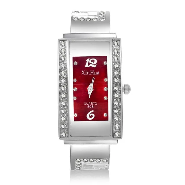 Silver Women's Bracelet Wristwatch