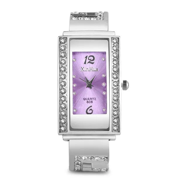 Silver Women's Bracelet Wristwatch