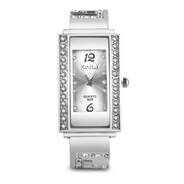Silver Women's Bracelet Wristwatch