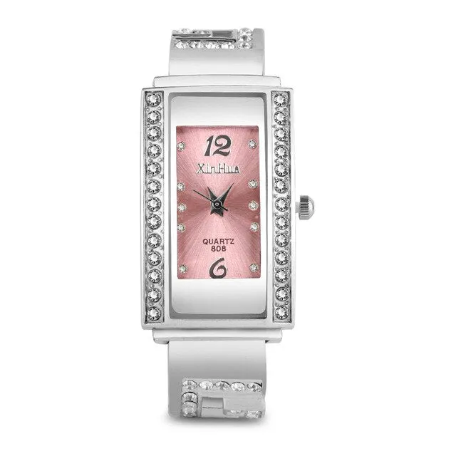 Silver Women's Bracelet Wristwatch
